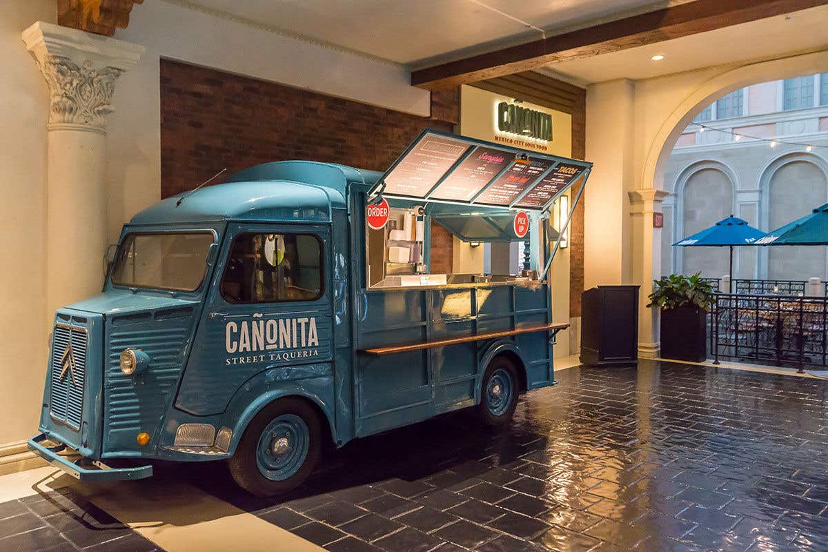 Canonita food truck inside building