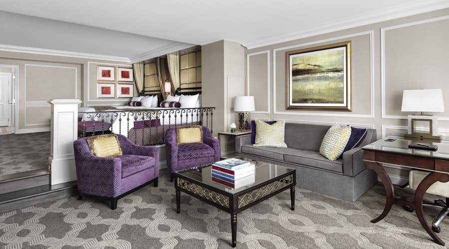 Living area of a premium suite.